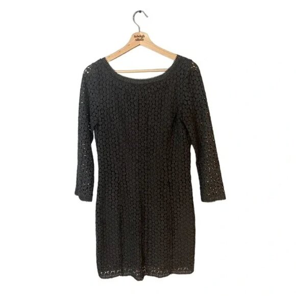 Diane Von Furstenberg Caritan Crochet Eyelet Mini Dress Size 10 - Picture 1 of 12